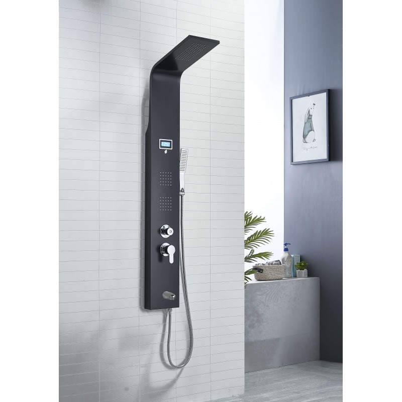 ᐉ Гидромассажная панель Dusel DU8815В-00 Black Matt • Купить в Киеве ...