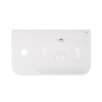 Раковина Qtap Tern 450х260х155 White с донным клапаном QT17115117LW