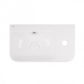 Раковина Qtap Tern 450х260х155 White с донным клапаном QT17115117RW