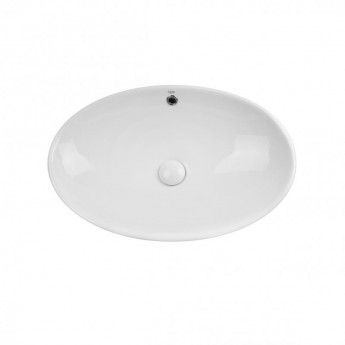 Раковина-чаша Qtap Dove 625х415х150 White с донным клапаном QT06113077W