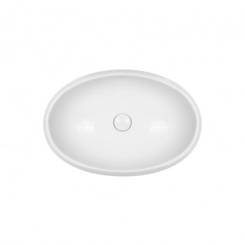 Раковина-чаша Qtap Leo 600х400х155 White с донным клапаном QT11117060GW