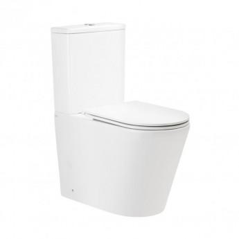 Унитаз-компакт Qtap Scorpio безободковый Ultra Quiet с сиденьем Soft-close QT14222125AUQW