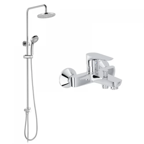 IMPRESE душовий набір, змішувач для ванни MODUS, душова система без змішувача (f03208201SR+T-15084), хром