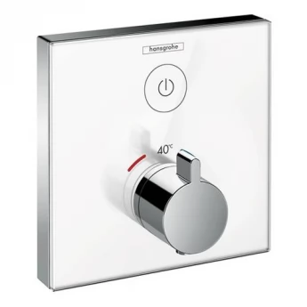 SHOWERSELECT термостат для одного споживача, скляний, см, білий хром