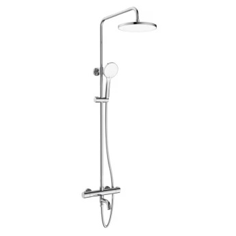 CENTRUM W система душова (термостат для ванни, верхній душ 230 мм ABS круг, ручний душ 110 мм 3 режими, шланг 150 см), хром