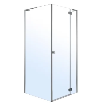 BENITA Right душова кабіна 90*90*190см, квадратна (скло + двері), орна, хром, прозоре