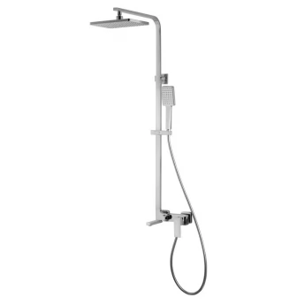 LEON система душова (змішувач для ванни, верхній та ручний душ 1 режим, шланг полімер 1,5 м)