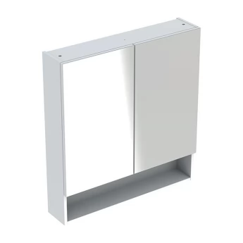 SELNOVA Square шкафчик зеркальный 58,8*85*17,5см, двухдверный, белый глянец