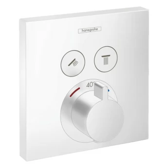 SHOWERSELECT термостат для 2х споживачів, прихованого монтажу, колір матовий білий