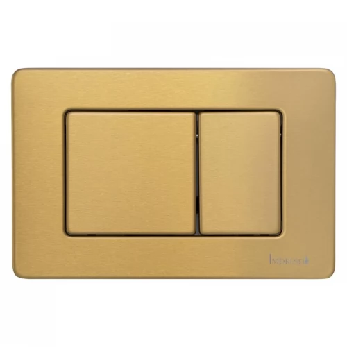 IMPRESE i7112, клавиша смыва, золото сатин, нержавеющая сталь.