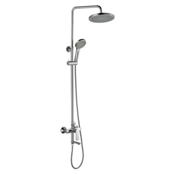 STRELA система душова (змішувач для ванни, верхній та ручний душ), хром