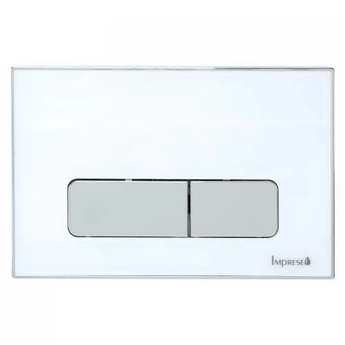 IMPRESE i7110, кнопка смыва, белый глянец, вставка из акрила