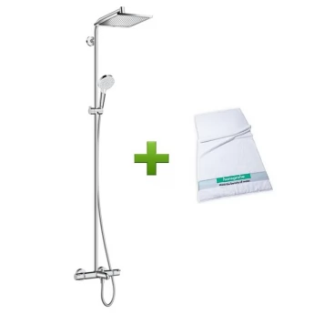 CROMETTA E 240 1jet Showerpipe душевая система для ванны+подарок (полотенце Hansgrohe)
