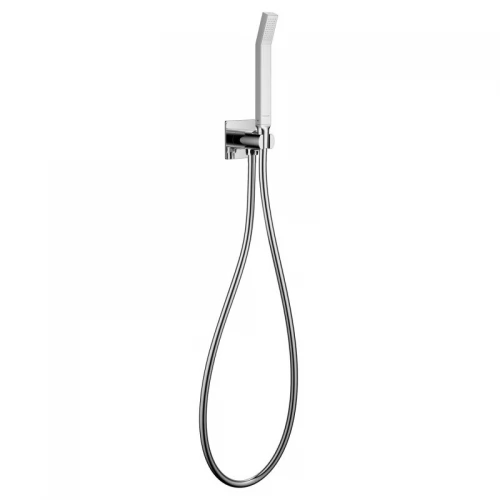 SMART CLICK душовий гарнітур (стік квадрат латунь 1 режим, шланг 150 см, стінове підключення), хром
