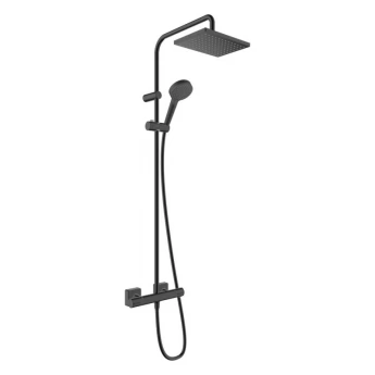 VERNIS SHAPE душова система Showerpipe 230 з термостатом, 1jet, чорний матовий