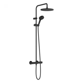 VERNIS BLEND душова система Showerpipe 240 з термостатом, 1jet, колір чорний матовий