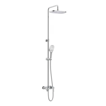 BILA DESNE система душевая (смеситель для ванны, верхний душ 300*190 мм ABS, ручной душ 94 мм 3 режима, шланг 170 см), хром