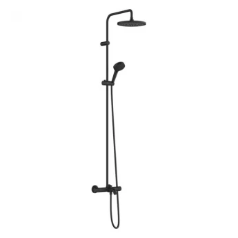 VERNIS BLEND душова система Showerpipe 240 з термостатом для ванни, 1jet,  чорний матовий