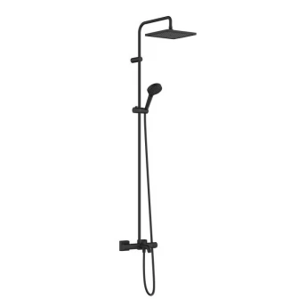 VERNIS SHAPE душева система Showerpipe 240 з термостатом для ванни, 1jet,  чорний матовий