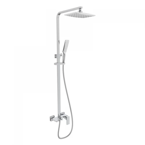 SISTEMA P система душова (змішувач для ванни, верхній душ 246*170 мм ABS, ручний душ 53 мм 1 режим, білі лійки, шланг 160 см), cromo