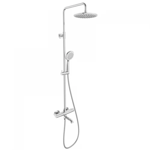 SISTEMA E система душова (термостат для ванни, верхній душ 230 мм ABS коло, ручний душ 121 мм 3 режими, шланг 160 см), cromo