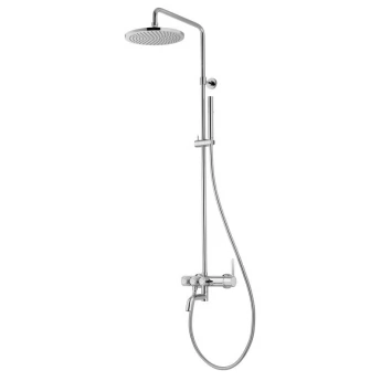 SMART CLICK система душова (змішувач для ванни, верхній душ 255 мм коло латунь, ручний душ стік латунь 2 режими, шланг 180 см), хром