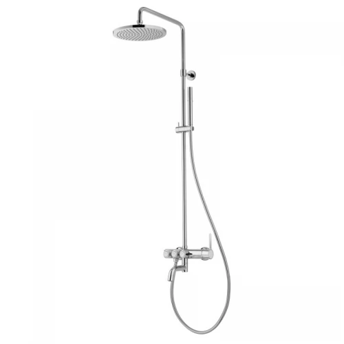 SMART CLICK система душевая (смеситель для ванны, верхний душ 255 мм круг латунь, ручной душ сток латунь 2 режима, шланг 180 см), хром
