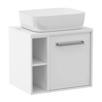 VYSKOV комплект мебели 80см, белый: подвесная тумба, со столешницей, 1 ящик + умывальник накладной арт i11057