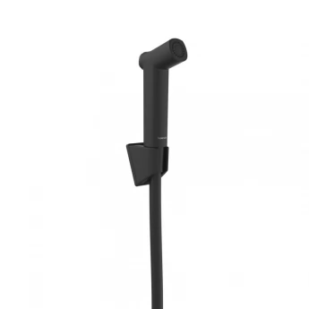 Гарнитур гигиенический (лейка с кнопкой, ABS, держатель, шланг полимерный 1,25м), черный