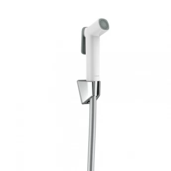 Гарнитур гигиенический (лейка с клавишей, ABS, держатель, шланг полимерный 1,25 м), хром