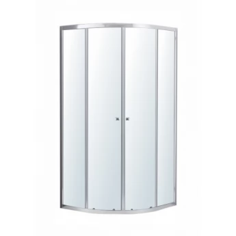 CADIZ 90-R душова кабіна 90*90*190см, напівкругла, розсувна, профіль хром, скло прозоре