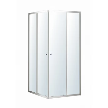 CADIZ 90-C душова кабіна 90*90*190см, квадратна, розсувна, профіль хром, скло прозоре