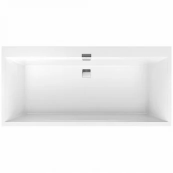 SQUARO EDGE 12 ванна 180*80см, з ніжками та зливом-переливом, колір white alpin