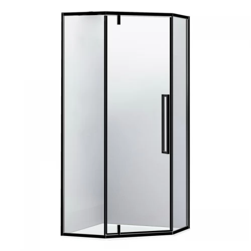 A LÁNY душова кабіна п'ятикутна, реверсивна, 100*100*195 см (скла+двері), двері розстібні, скло прозоре 6 мм