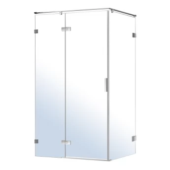 NEMO душова кабіна 120*80*195см, ліва, розстібна, прозоре скло 8мм, дзеркальний хром