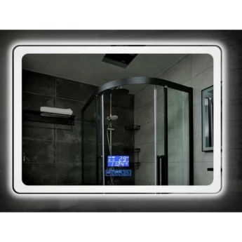 Зеркало Dusel DE-M3051 75х100 сенсорный включатель + подогрев + часы/темп + Bluetooth