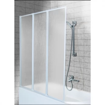Штора для ванни універсальна Aquaform STANDARD 3 120x140 полістиролове скло, білий профіль