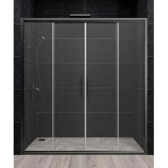 Душевая дверь Aquanil Trend 170x190 черный профиль/прозрачное стекло