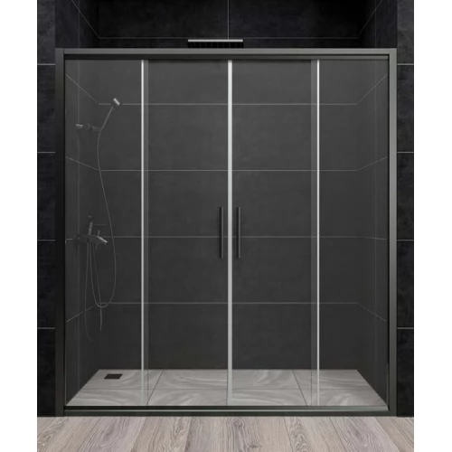 Душевая дверь Aquanil Trend 160х190 черный профиль/тонированное стекло