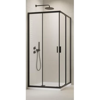 Душова кабіна Radaway Alienta C Black 10239090-54-01 (90x90 см, прозоре скло, профіль чорний матовий)