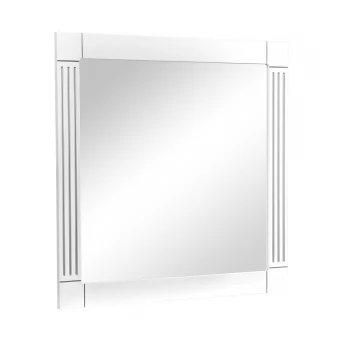 Дзеркало Роял білий колір 100 см срібло патина