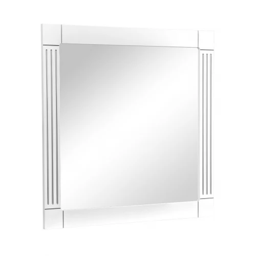 Зеркало Роял белый цвет 100 см патина серебро