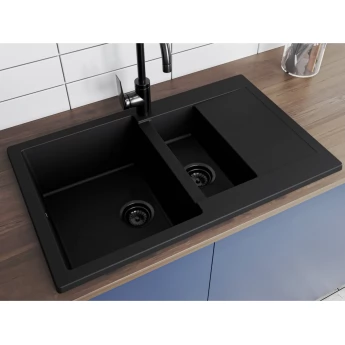 Кухонная мойка LAPAS black Miraggio 78,6x48,9
