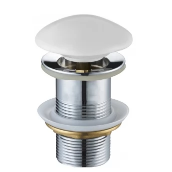Донний клапан для раковини MEXEN KLIK-KLAK WHITE MATT, без переливу, з керамічною кришкою