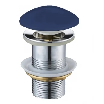 Донний клапан для раковини MEXEN KLIK-KLAK DARK BLUE MATT без переливу, з керамічною кришкою