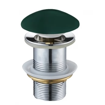 Донный клапан для раковины  MEXEN KLIK-KLAK DARK GREEN MATT без перелива, с керамической крышкой