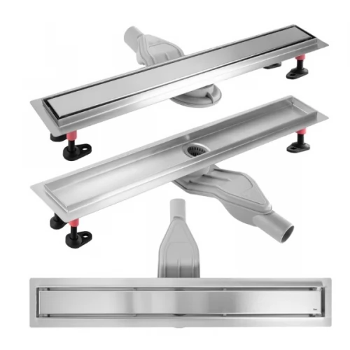 Трап для душу REA NEOX 70 SUPERFLOW BRUSHED STEEL матова сталь