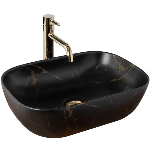 Умивальник Rea Belinda 33,5x46,5 black marble matt (REA-U8908)