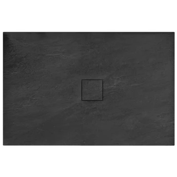 Піддон Rea Stone 80x100 прямокутний, чорний (REA-K9756)