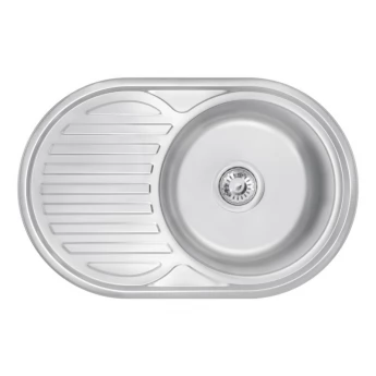 Кухонна мийка Lidz 7750 0,6мм Satin (LIDZ775006SAT)